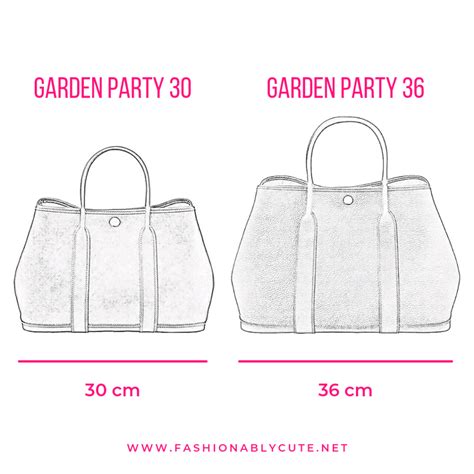 hermes garden party sizes in cm